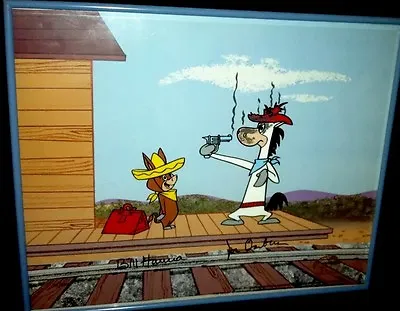 Hanna Barbera Cel Signed Quick Draw McGraw Shooting Room Only Animation Art Cell • $1400