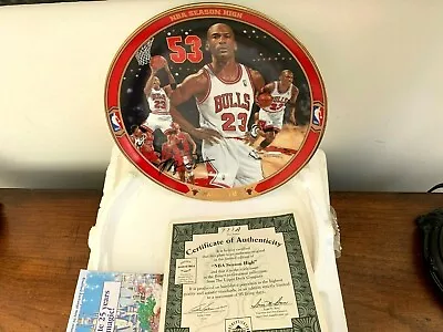 Michael Jordan  SEASON HIGH  Bradford Exchange Collectible Plate W/COA-FREE SHIP • $25.99