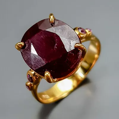 Vintage 5 Ct Ruby Ring 925 Sterling Silver Size 7.5 /R346076 • $17.99