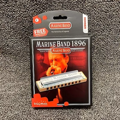 New Hohner Marine Band 1896 Harmonica W/Case And Online Lessons GREAT PRICE NIB • $34.95