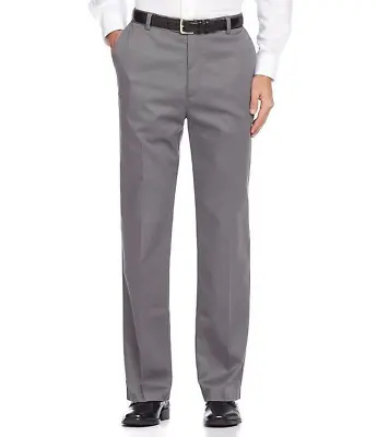Roundtree & Yorke Mens New Travel Smart Pants Trousers Big Man 44 44x30 Grey NWT • $32.50