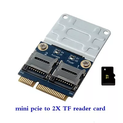 Mini PCI-E PCIE Memory Card Adapter PCI-E To Dual TF SDHC SDXC Reader Converter • $11.80