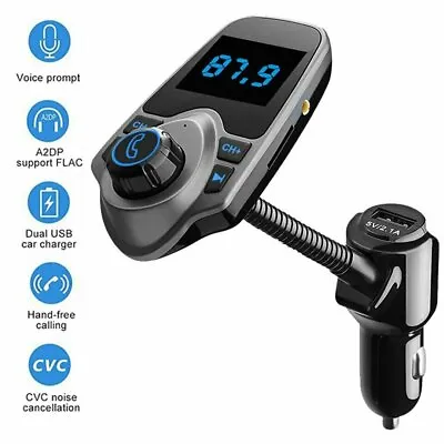 Bluetooth In-Car Wireless FM Transmitter MP3 Radio Adapter Car Kit 2 USB Charger • $12.34