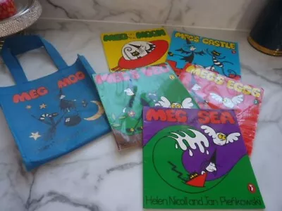 Meg And Mog Book Bundle X 5 With Original Tote Bag... • £7