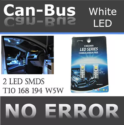4x Pcs Canbus Samsung 2 LED Chips White T10 W5W 194 License Plates Bulbs B281 • $16