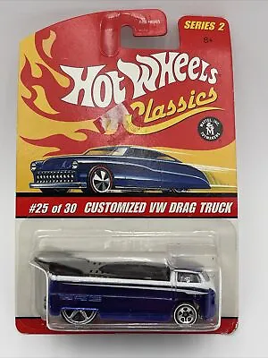 Hot Wheels Classics Series 2 Customized VW Drag Truck #25/30 Spectra Flame Blue • $8.24