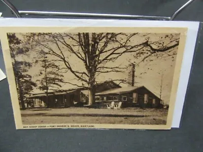 Boy Scout Lodge--Fort Meade Md. 1944  Post Card  Vintage    De1 • $9.95