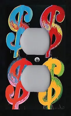 Light Switch Plate & Outlet Covers ANDY WARHOL COLORFUL DOLLAR SIGNS MONEY • $11