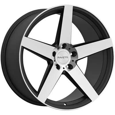 Ravetti M13 20x8.5 5x120 +38mm Black/Machined Wheel Rim 20  Inch • $222