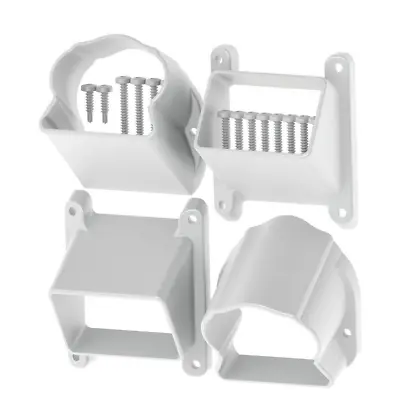 White Vinyl Traditional Rail Stair Bracket (4-Pcs) Kit Durable Railing Accessory • $20.53