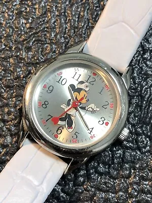 Disney Minnie Mouse Nurse Watch Red Heart Second Hand White Band New Battery • $23.99