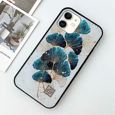 $18.95 • Buy AU 2022 Luxury Marble Glitter Leaf Case Phone Cover For IPhone 12 11 Pro Max XR