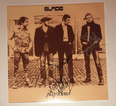£199.99 • Buy Signed Noddy Holder Jim Lea Dave Hill Dom Powell Slade Play It Loud Photo Rare