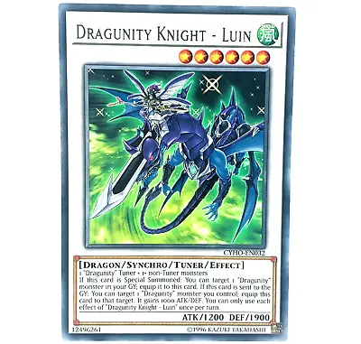 YUGIOH Dragunity Knight - Luin CYHO-EN032 Rare Card Unlimited NM-MINT • £1.25