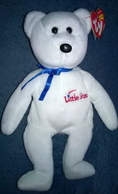 TY BEANIE BABIES  LITTLE STAR  White Bear  MINT TAGS 2005 Retired • $8