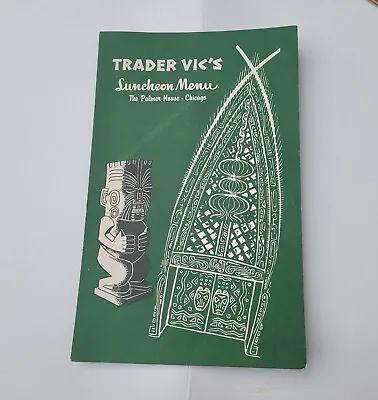 $69 • Buy Vintage 1976 Trader Vic’s TIKI Bar Luncheon Menu In The Palmer House Chicago, IL