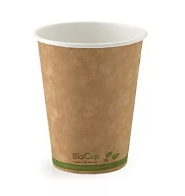 8oz Single Wall Bio Coffee Cup Leaf Kraft  1000 Pcs • $153.54