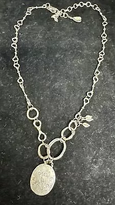 Jes Maharry Grow Strong Enjoy Life Sterling Silver Necklace 21” • $1800