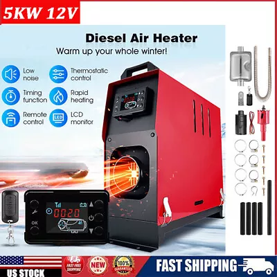 Diesel Air Heater 5KW 12V LCD All In One Bluetooth App For Car SUV Boat RV Bus • $65