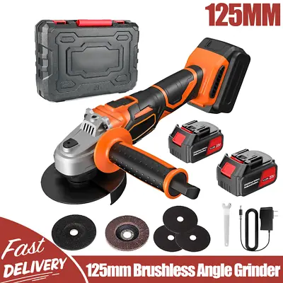 125mm Brushless Angle Grinder Li-ion Battery Cordless Replace For Makita Battery • £40.79