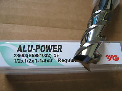 1/2 X1 1/4  LOCx 3 OALALU-POWER 3 Flute Carbide End Mill YG-1 Brand  NEW  • $44.31