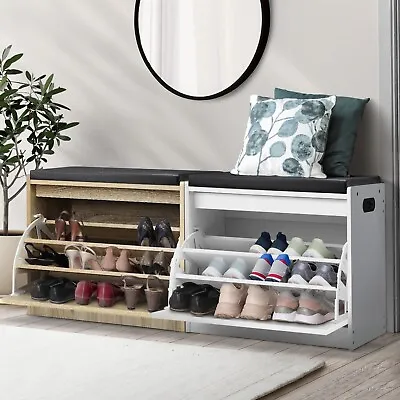 $71.19 • Buy Oikiture Shoes Rack Shoe Storage Cabinet Bench Shelf Organiser Cupboard 15 Pairs
