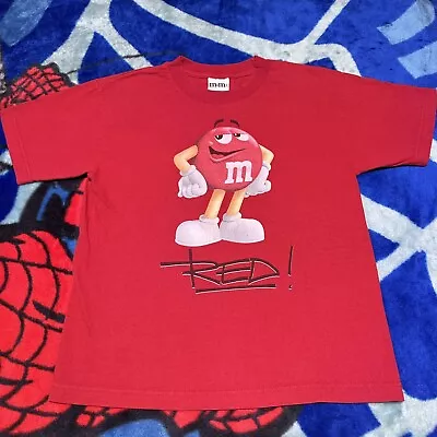 2011 Red! M&M Candy Snack Red Character T-Shirt Size Medium Youth • $12.47