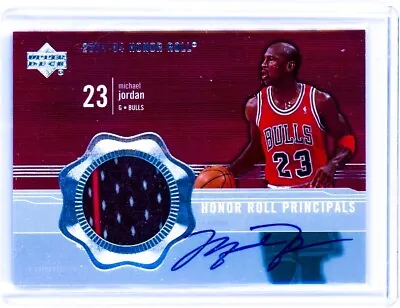 2003/04 Ud Honor Roll Principals Michael Jordan Auto Autograph Jersey Sp /23 • $13500