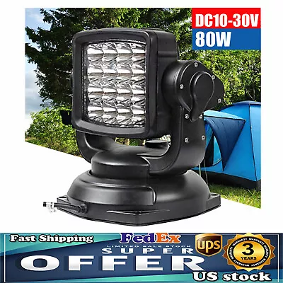360° Rotate Boat 10000LM Remote Control Spotlight Marine Searchlight Magnetic • $272