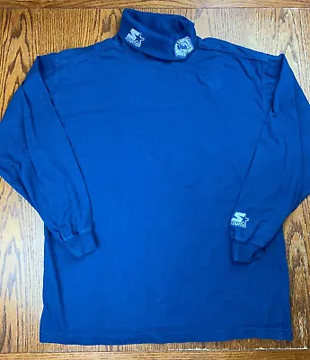 VTG 90s Starter Penn State Nittany Lions LS Shirt L Turtleneck Neck Warmer Navy • $27.99