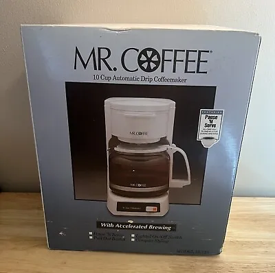 NEW IN BOX Vtg Mr Coffee 10 Cup Brew Model BL110 Coffee Maker White 1995 • $99.99