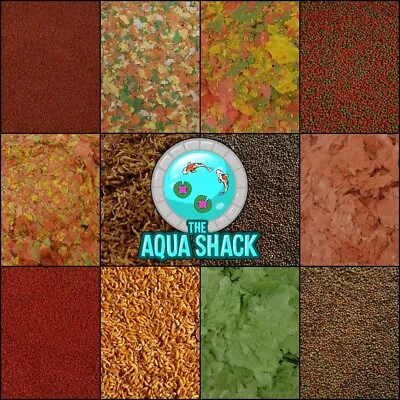 Goldfish & Coldwater Fish Foods - Flakes Pellets Granules Freeze Dried Fancy Koi • £5.79