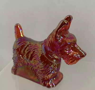 Iridescent Glass Scottie Scotty Terrier Dog  Figurine Paperweight Mosser • $19.99