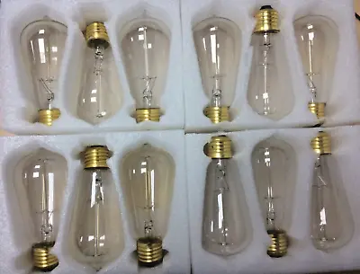 12 X 60w Watt Lamp E27 Edison Screw ES Antique Vintage Retro Dimmable Light Bulb • £11.99
