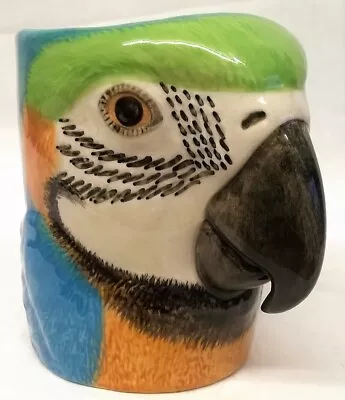 Quail Ceramic Macaw Pencil Pot Desk Tidy Or Vase - Tropical Jungle Bird Parrot • $41.44