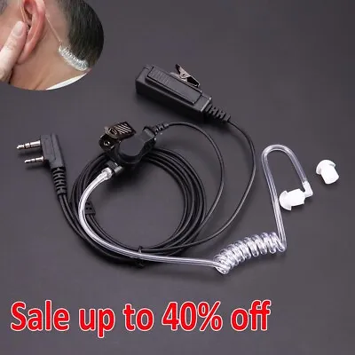 2 Pin Security Walkie Talkie Headset/Earpiece Mic Ear-hook For Kenwood Baofeng • £4.06