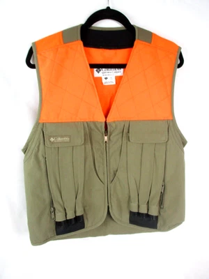 $55 • Buy COLUMBIA Upland Game Hunting Vest Blaze Orange QUAIL Pheasant SZ Small BIRD