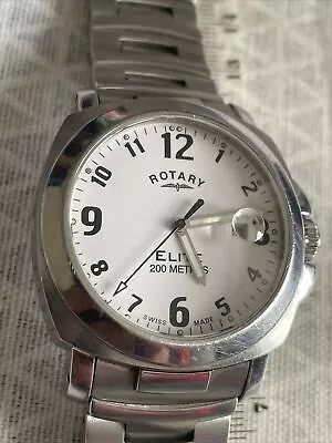 Rotary Elite Man Watch  Professional Watch 200m Metallic Strap Rare • £70