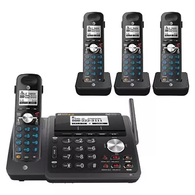 ATT TL88102BK Plus (3) TL88002BK 4 Handset Cordless Phone (2 Line) • $174.19