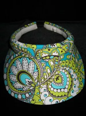 Vera Bradley Tennis Golf Sun Visor Hat PEACOCK Blue Green NEW • $43.99