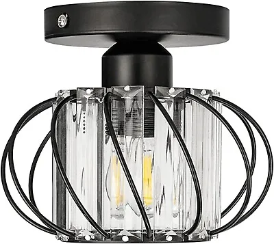 Crystal Chandelier Ceiling Light Modern Light Crystal-Small Semi-Recessed Light • £16.99