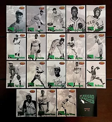 1993 Ted Williams Card Company / Negro Leagues Complete Set Of (19) / NM-MT • $9.95