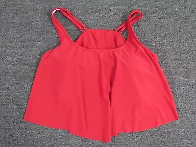 A Shore Fit Tankini Swimsuit Top Womens XXL Red Padded • $13.95