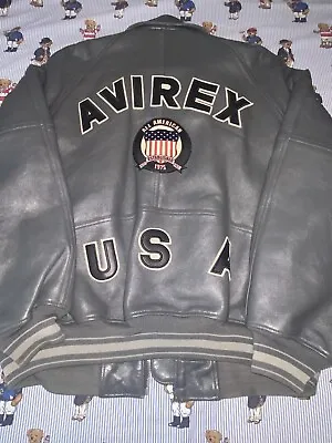 Avirex Leather ICON Varsity Jacket • $600