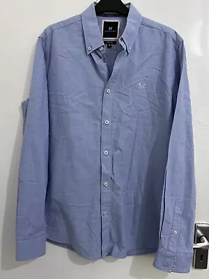 Men's Crew Clothing Oxford Shirt Blue Size Medium • £15