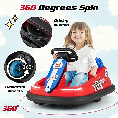 6V Electric Kids Ride-on Bumper Car 360° Swivel Ride-on Baby Bumping Toy Car • £84.95