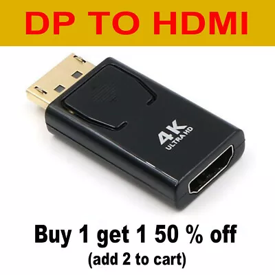 4K Display Port To HDMI Adapter DP Male HDMI Female Adapter 4k*2k • $7.99