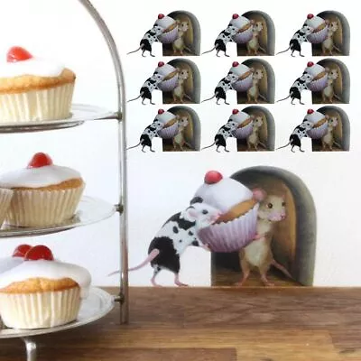 10PCS Mice Cupcake Wall Corner Wallpaper Cartoon Cupcake Decals  Kids • $12.60