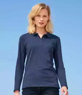 SOL'S Ladies Perfect Long Sleeve Piqué Polo Shirt - 10 Colours S-3XL • £13.95