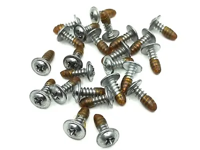  25pcs Fits Ford #8 X 1/2  Phillips Washer Head Sheet Metal Screw Zinc W/ Sealer • $9.50